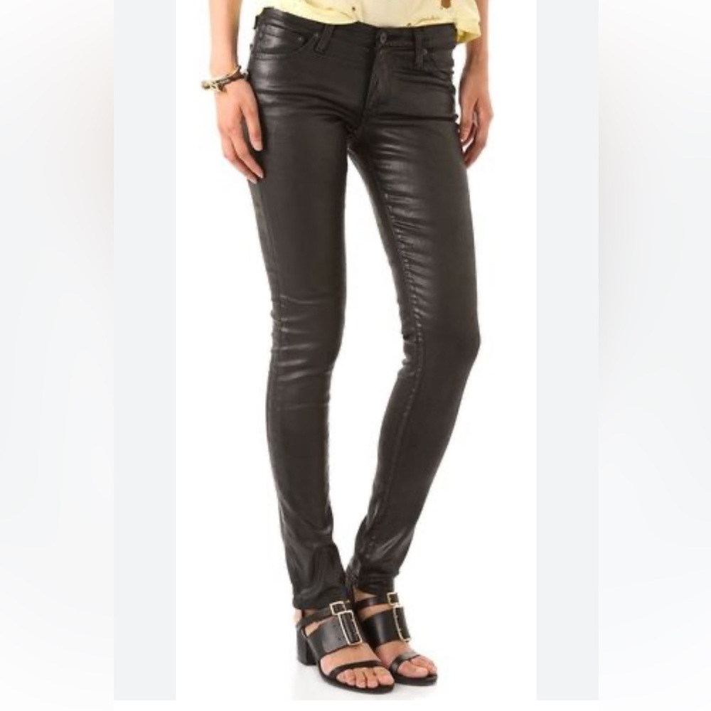 Vintage faux leather Black trouser Adriano Goldschmed
